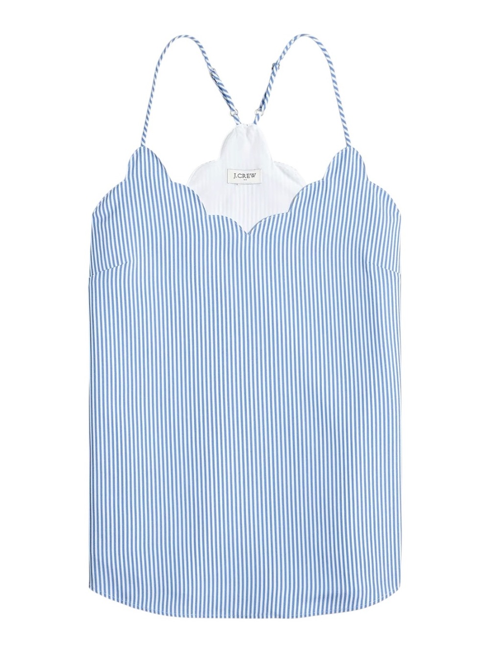 J.Crew Factory Striped Scalloped Cami Top • Size 4 • NWT